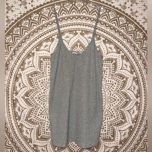 “ZARA” LADIES SILVER SHIMMER CAMISOLE, SIZE SMALL